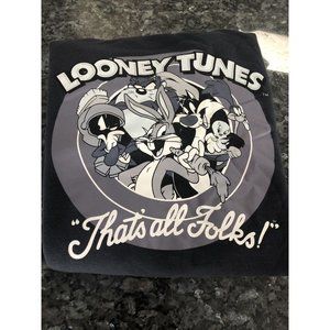 Looney Tunes Blue Sweatshirt Women’s Medium Warner Bros Studio Super Soft Fleece